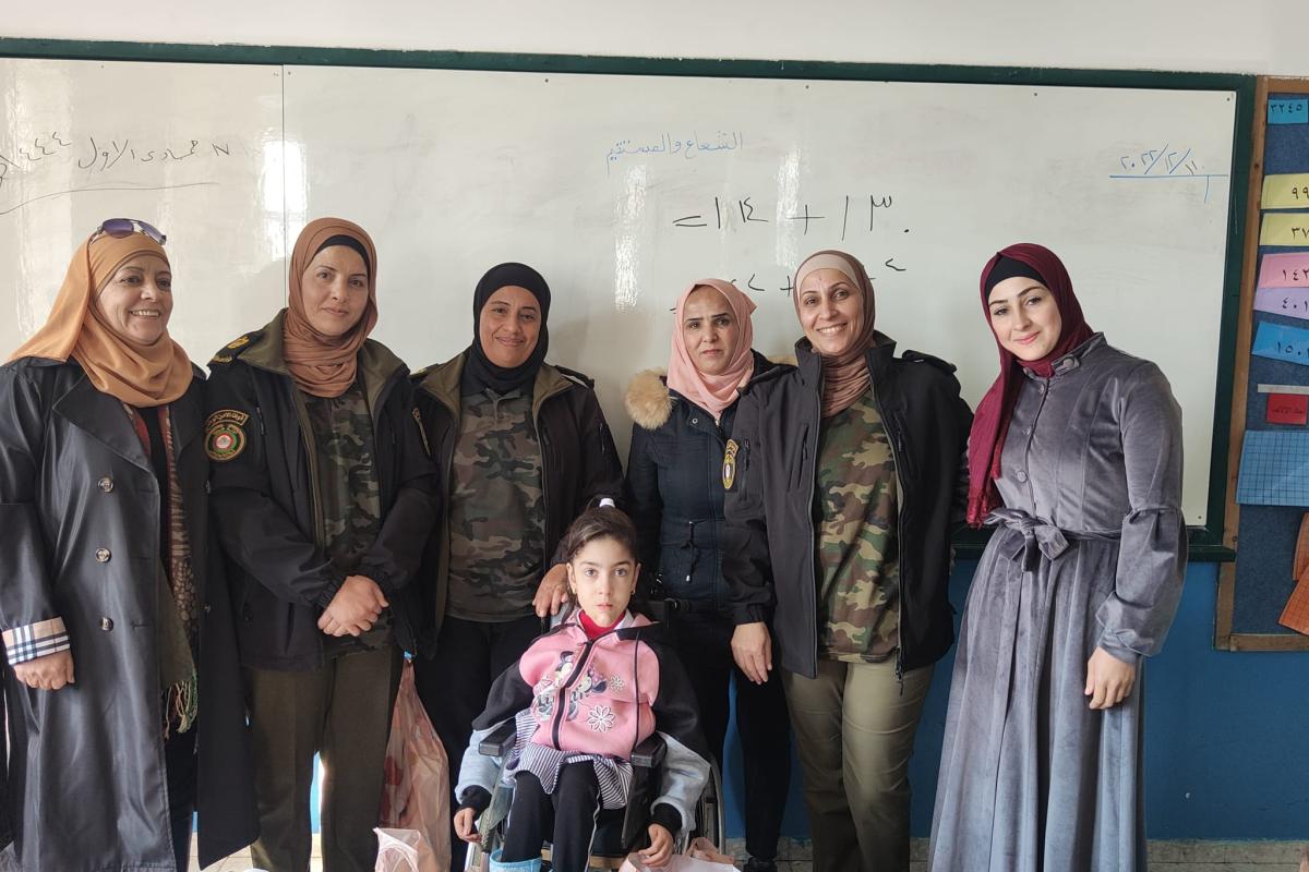 قوات الامن الوطني تقوم بنشاط ترفيهي لذوي الإحتياجات الخاصة في مدرسة ارطاس. 